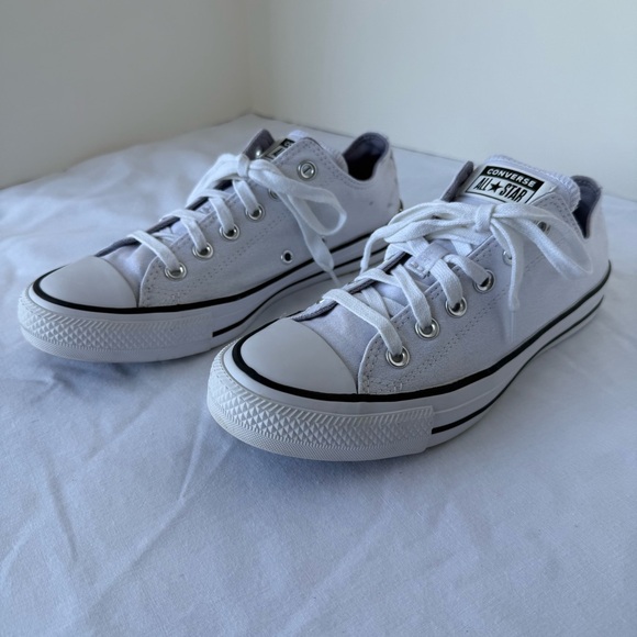 Sparkle White Glitter Converse All Star Sneakers Sz 8 - Picture 12 of 13
